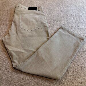 Tailor Vintage Corduroy Pant Canaan Slim Stretch Casual Friday Classic Sz 38 Tan